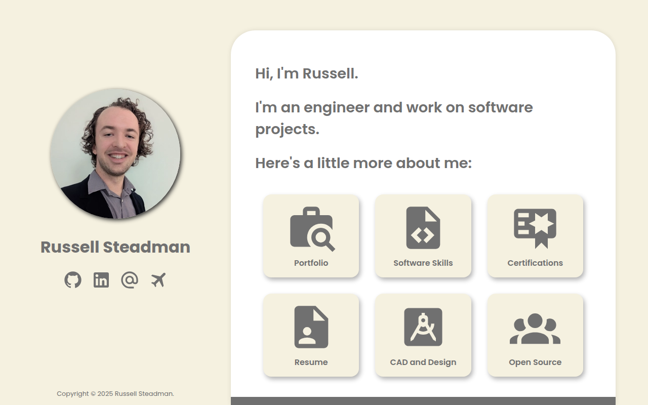 Screenshot van russellsteadman.com