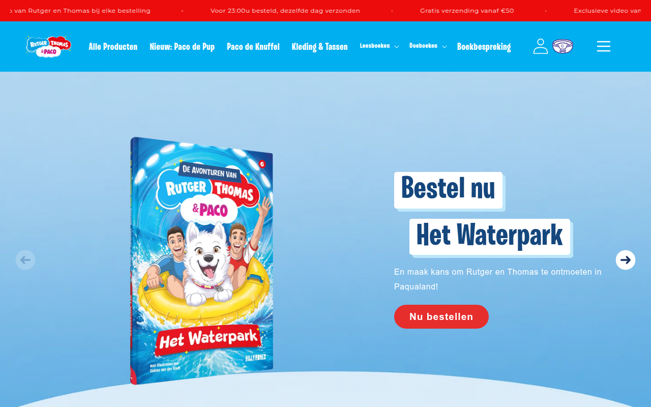 Screenshot van rutgerthomaspaco.nl