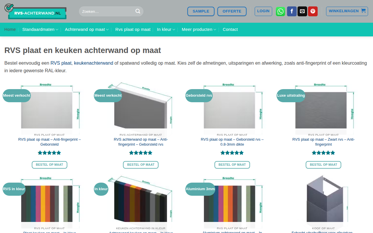 Screenshot van rvs-achterwand.nl