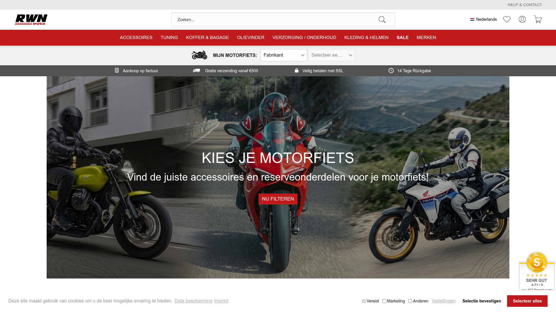 Screenshot van rwn-moto.nl