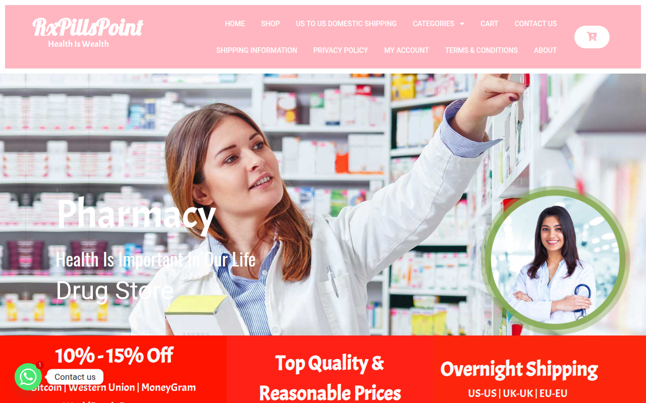 Screenshot van rxpillspoint.com