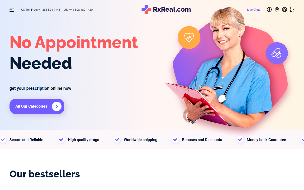 Screenshot van rxreal.com