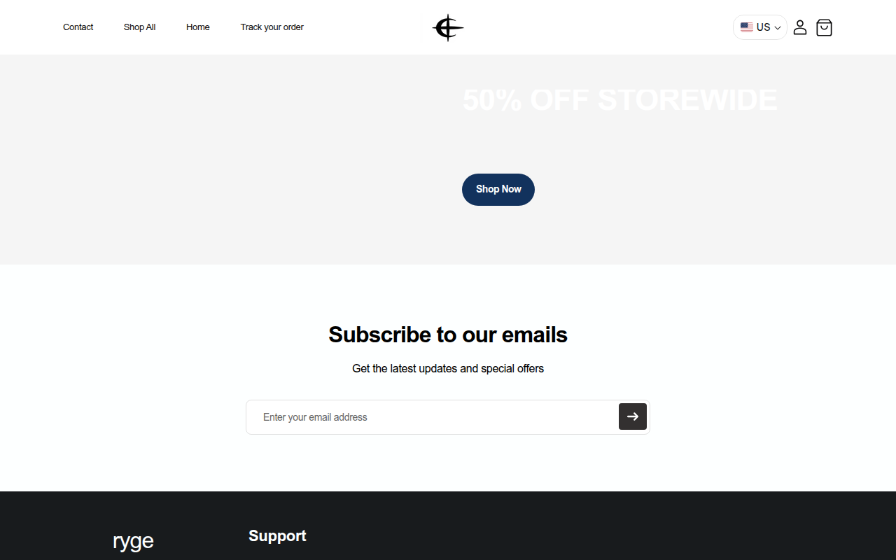 Screenshot van ryge.shop