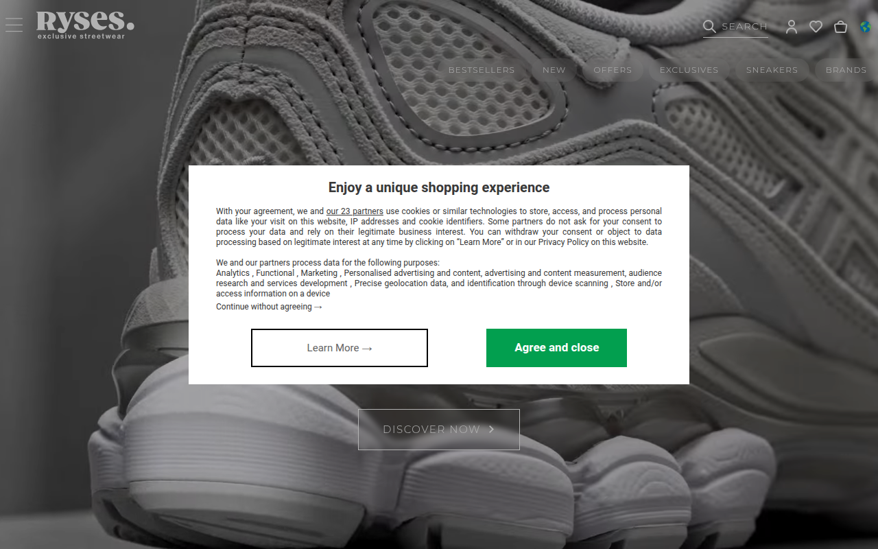 Screenshot van ryses.com