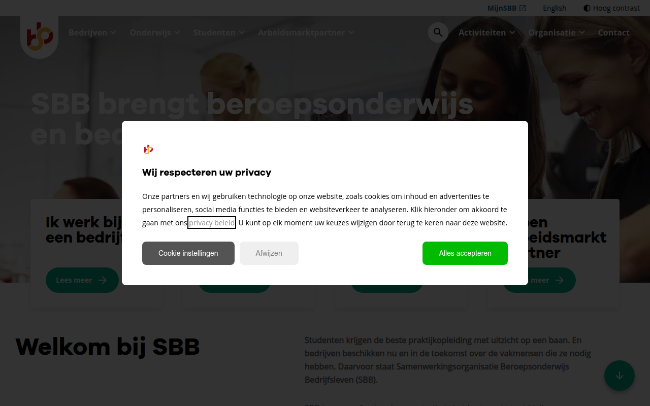Screenshot van s-bb.nl