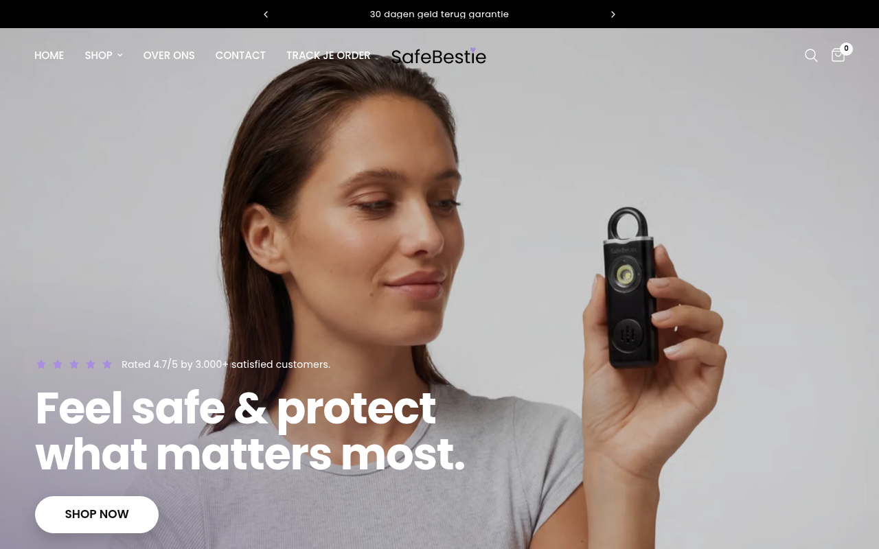 Screenshot van safebestie.com