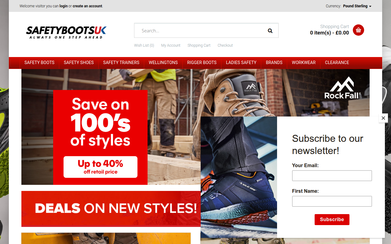 Screenshot van safetybootsuk.co.uk