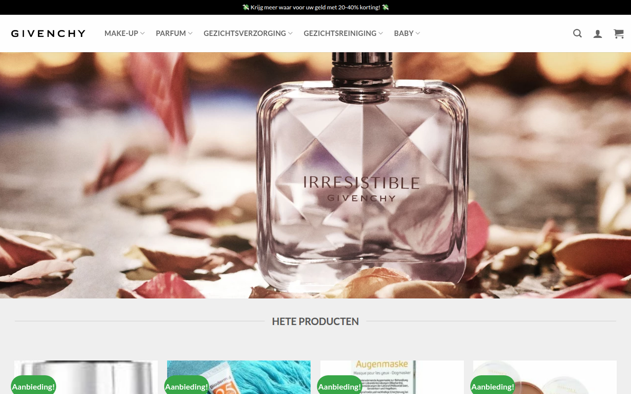 Screenshot van sale-babycare.com