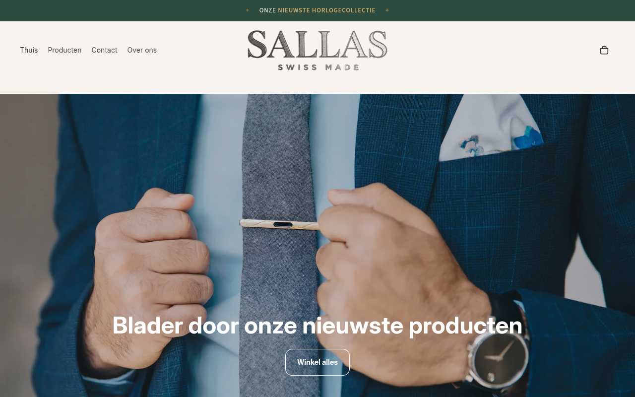 Screenshot van sallasboutique.com