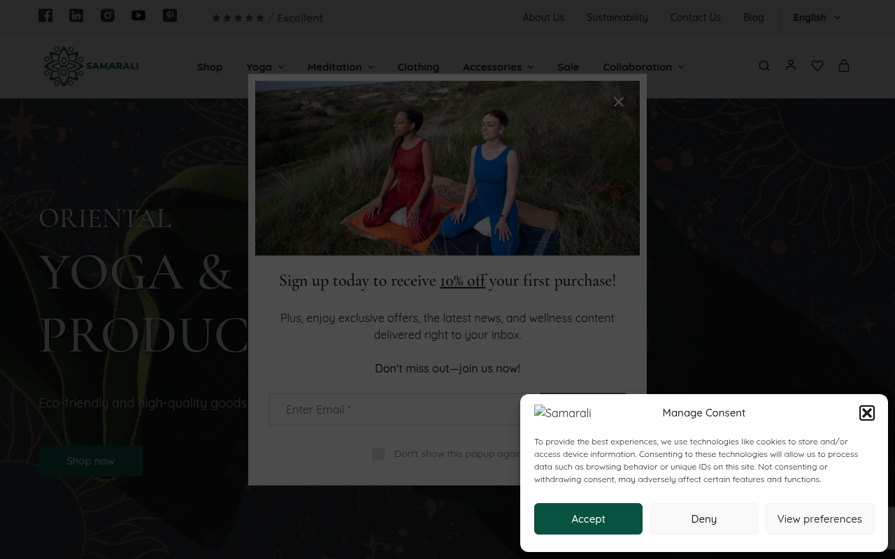 Screenshot van samarali.com