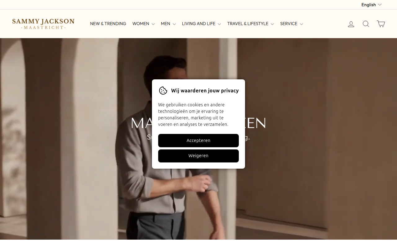 Screenshot van sammy-jackson.nl