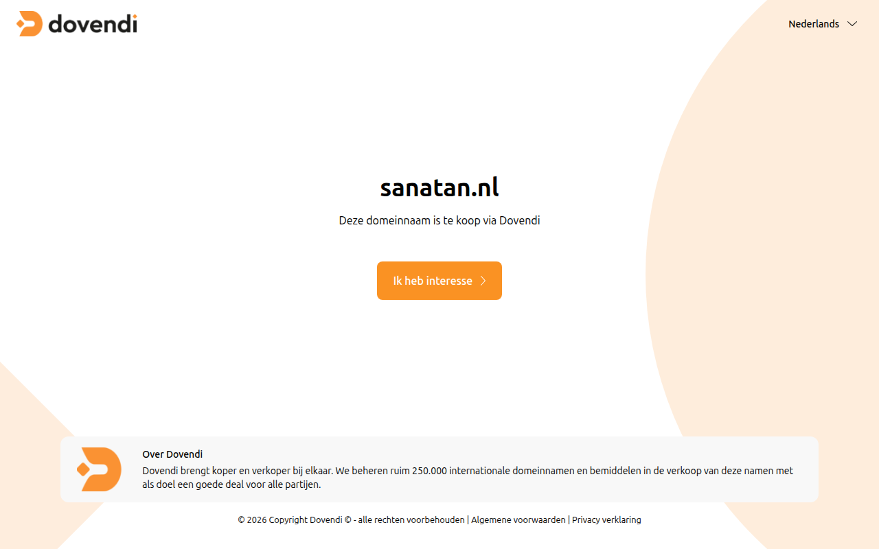 Screenshot van sanatan.nl