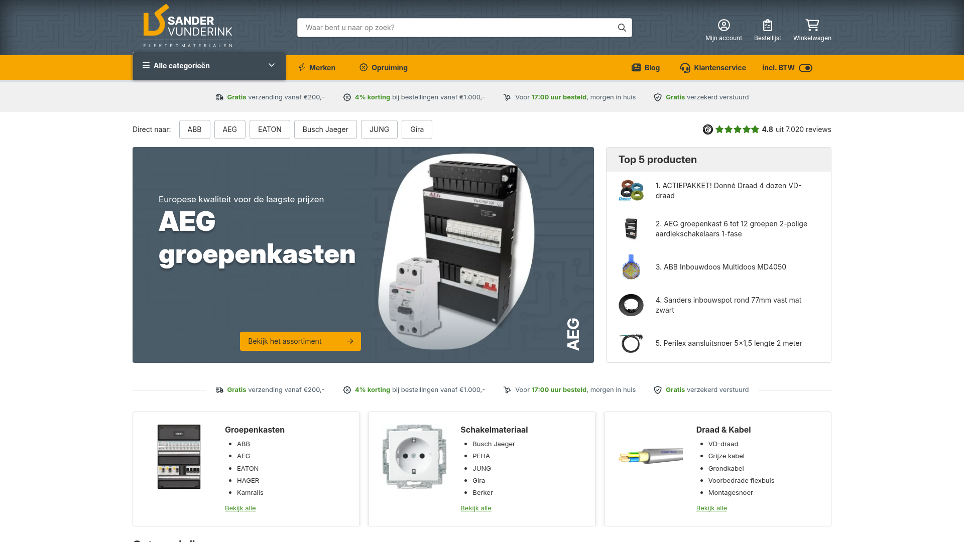 Screenshot van sandervunderink.nl