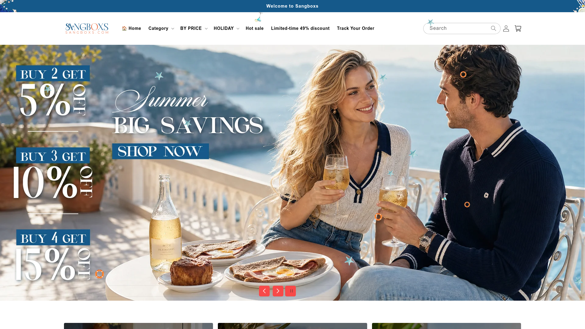 Screenshot van sangboxs.com