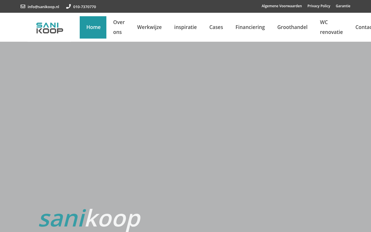 Screenshot van sanikoop.nl