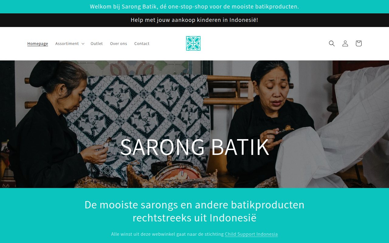 Screenshot van sarongbatik.nl