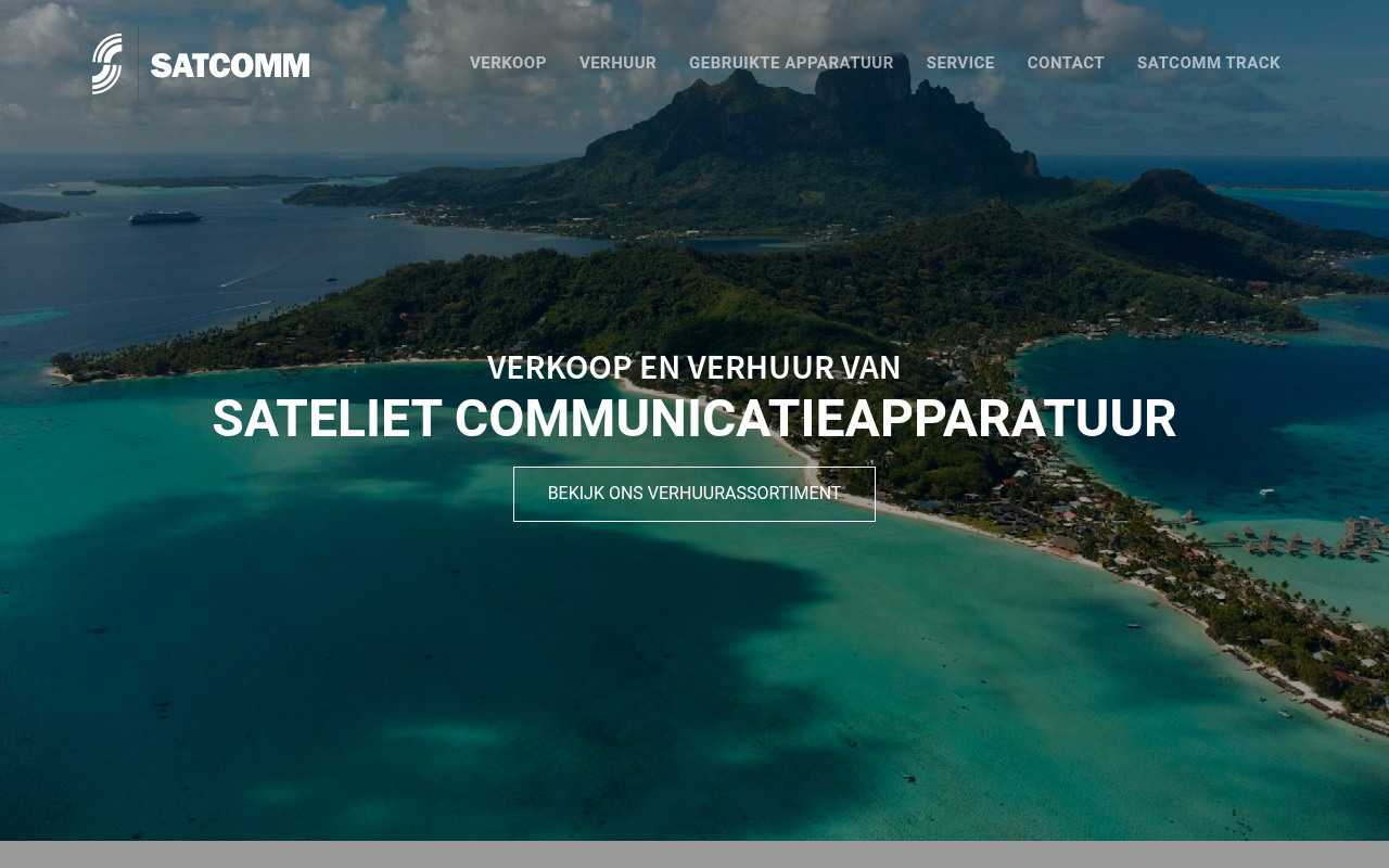 Screenshot van satcomm.nl