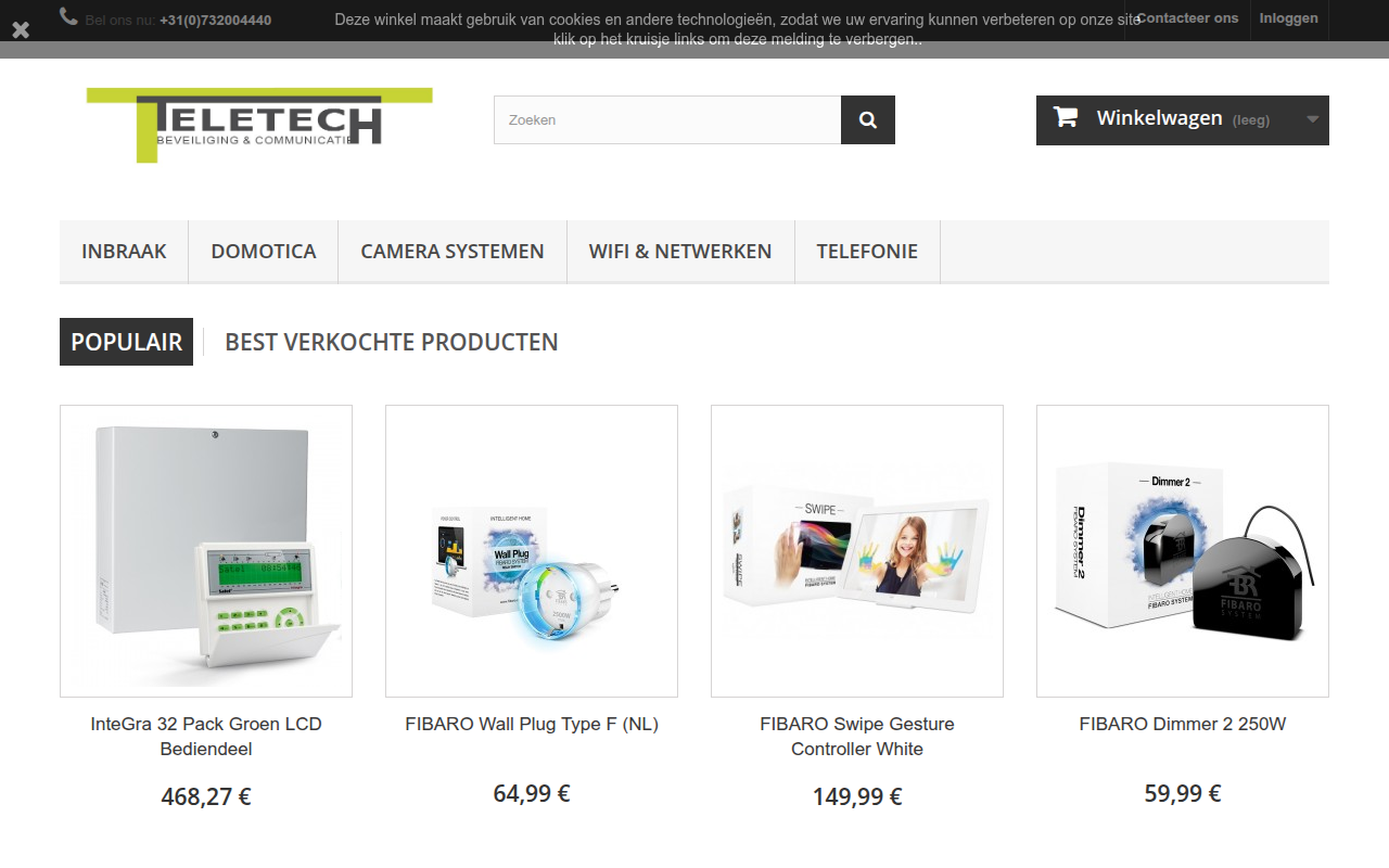 Screenshot van www.satel.shop