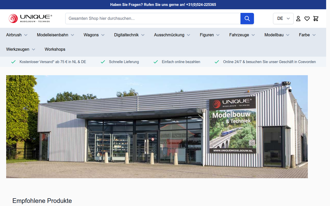 Screenshot van scenery.shop