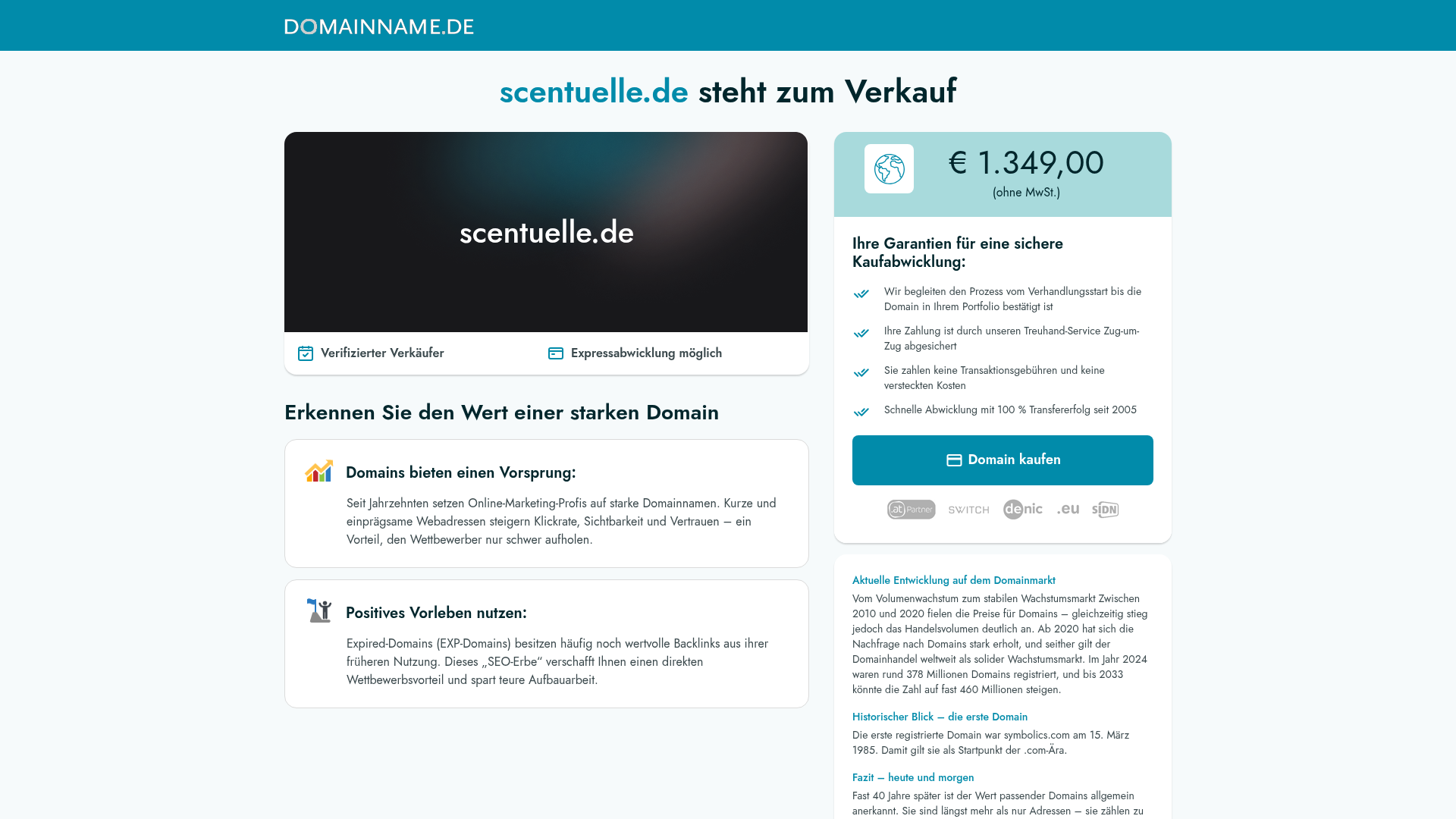 Screenshot van scentuelle.de