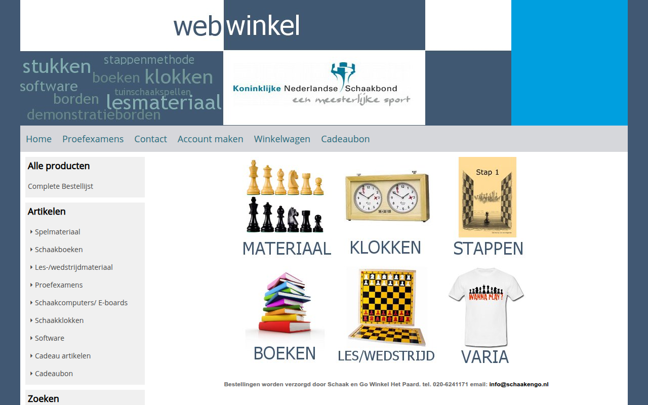 Screenshot van schaakbond-winkel.nl