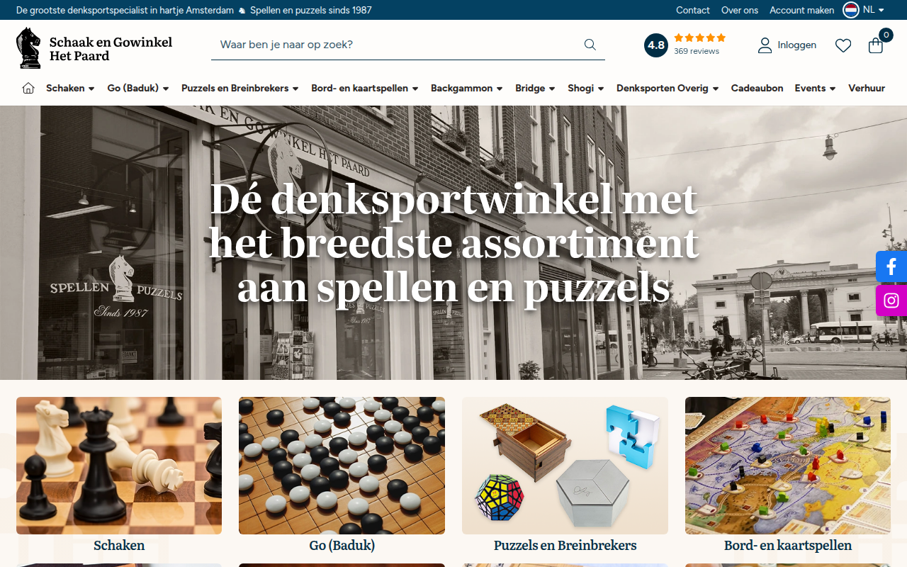 Screenshot van schaakengo.nl