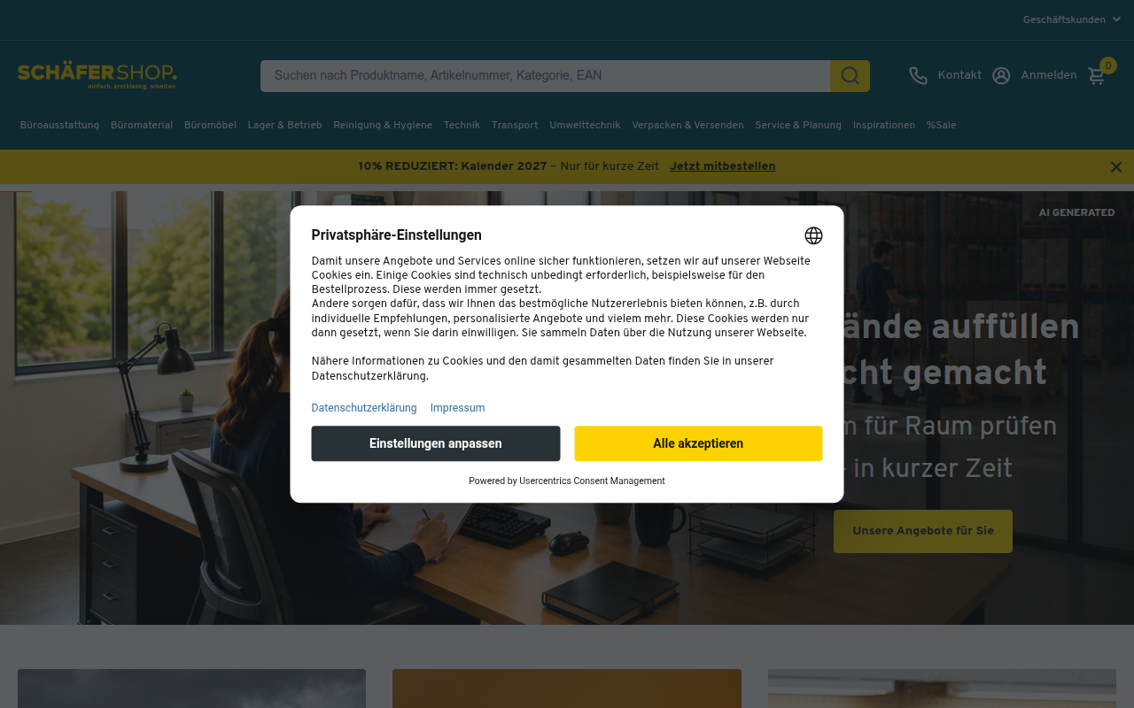 Screenshot van schaefer-shop.de