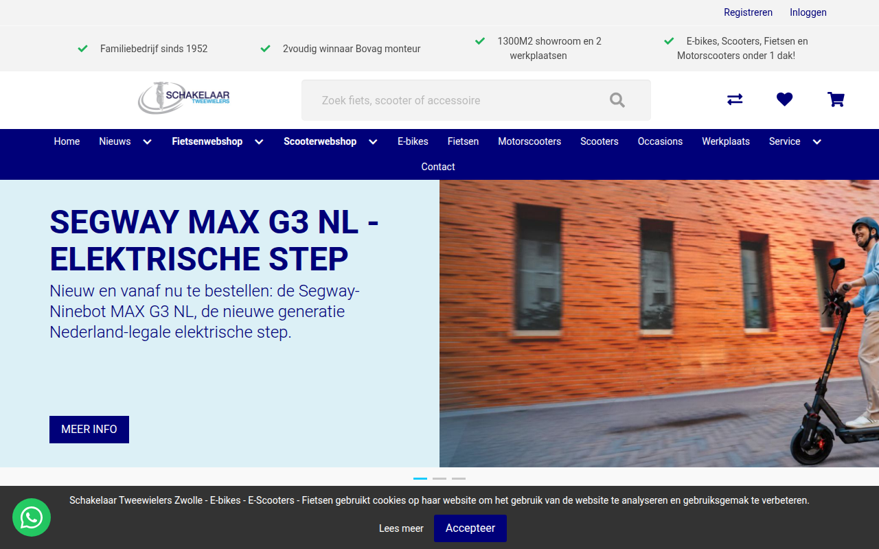 Screenshot van schakelaar-tweewielers.nl