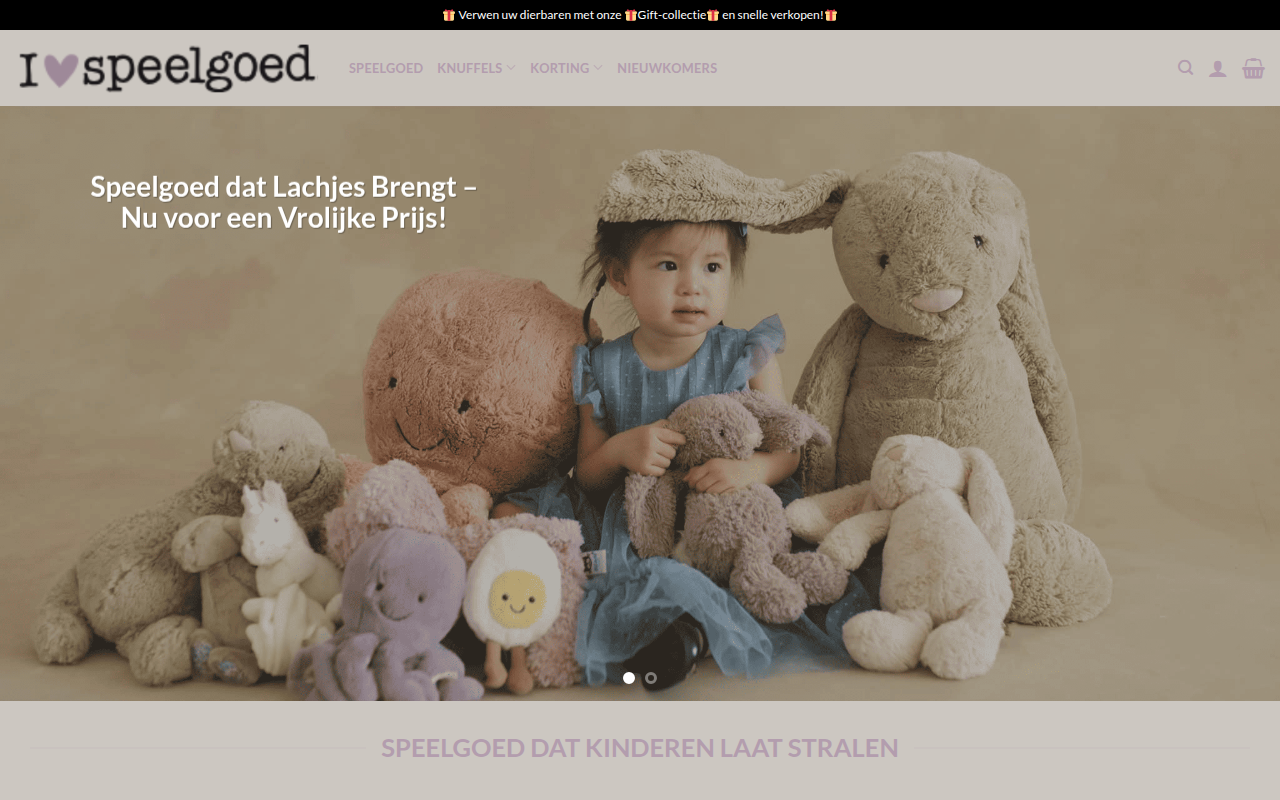 Screenshot van schattigeknuffel.com