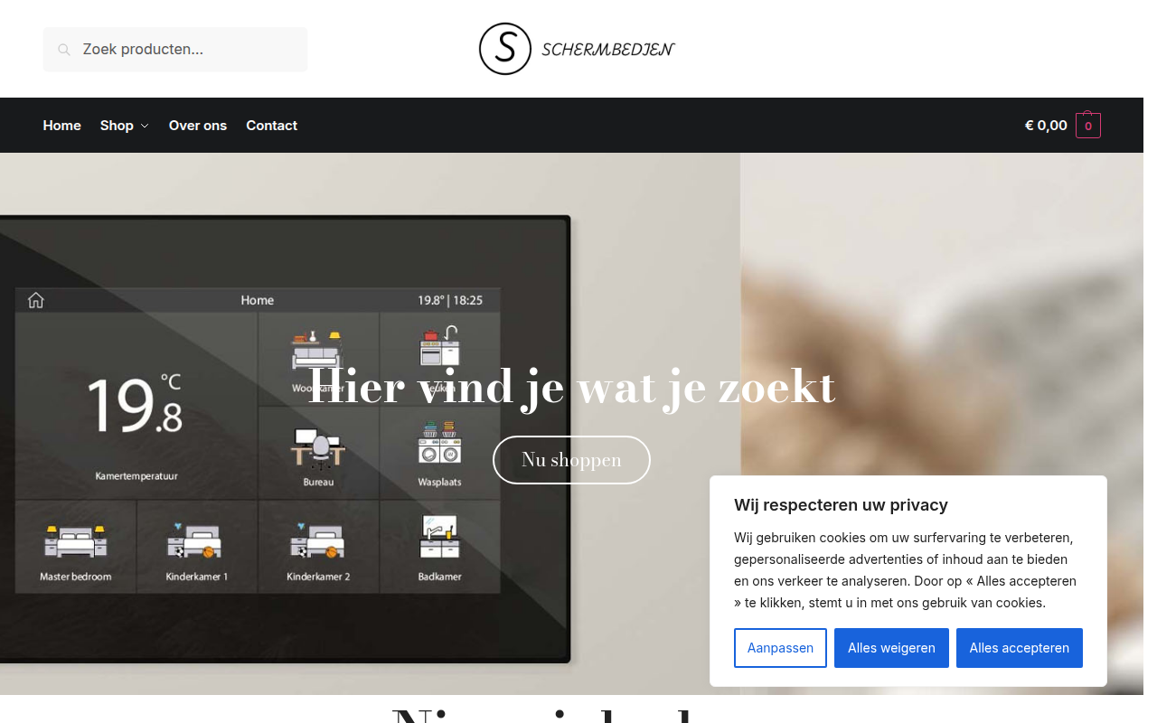 Screenshot van schermbedien.com