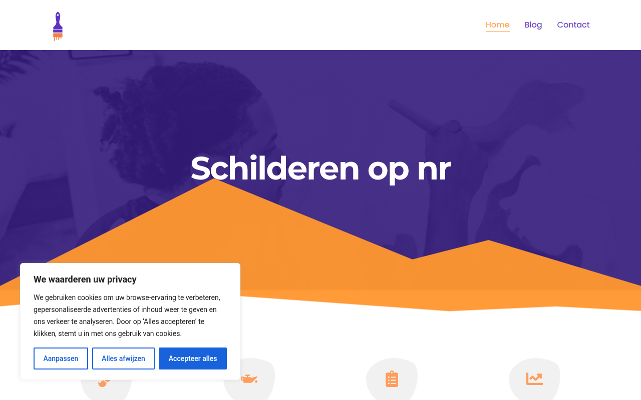 Screenshot van schilderenopnr.nl