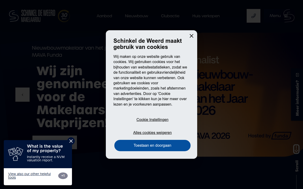 Screenshot van schinkeldeweerd.nl