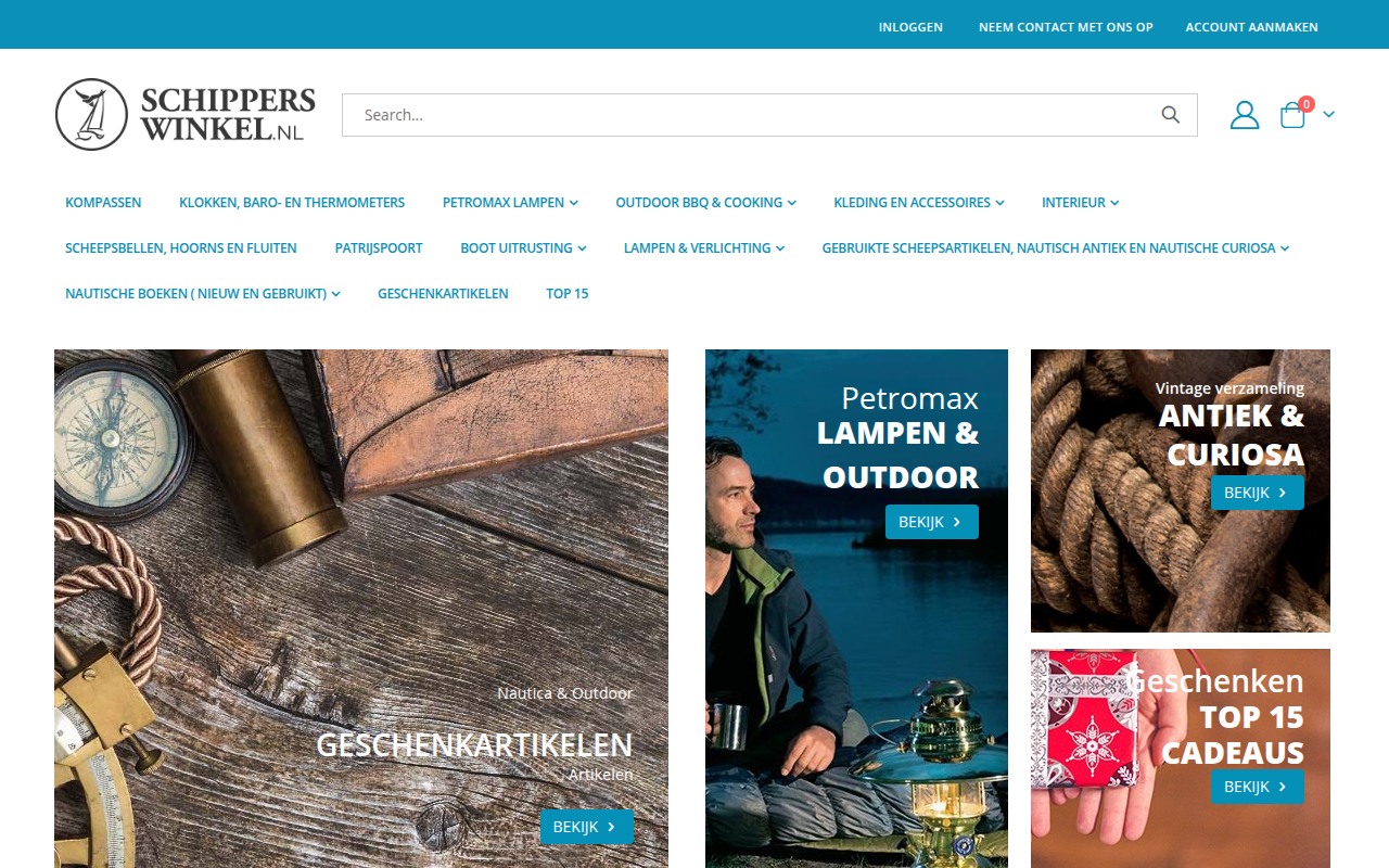 Screenshot van schipperswinkel.nl