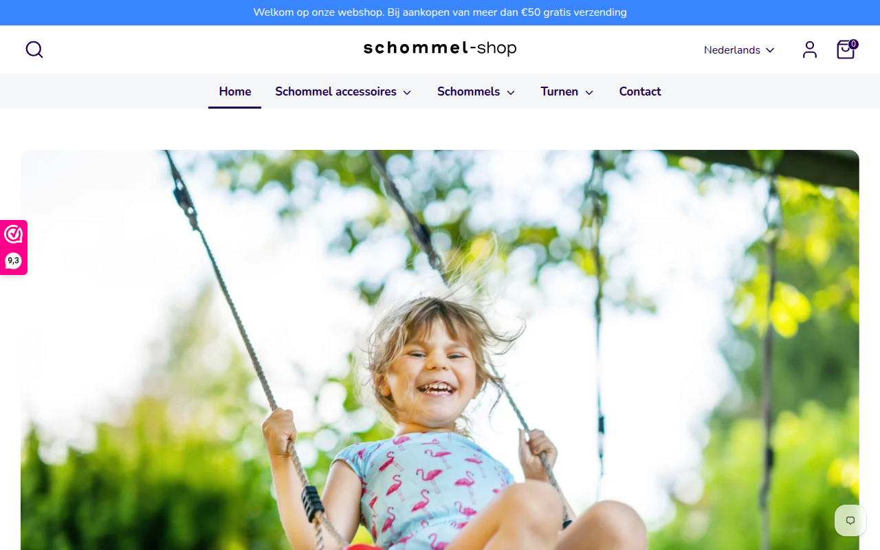 Screenshot van schommel-shop.nl