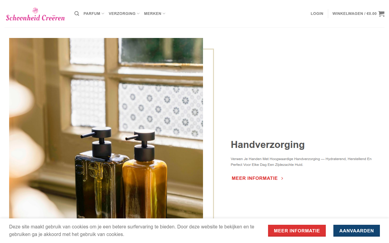 Screenshot van schoonheidcreeren.com