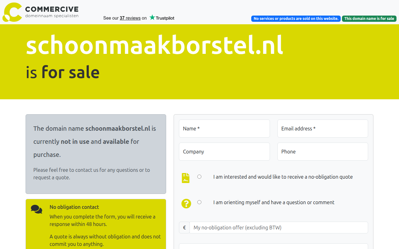 Screenshot van schoonmaakborstel.nl