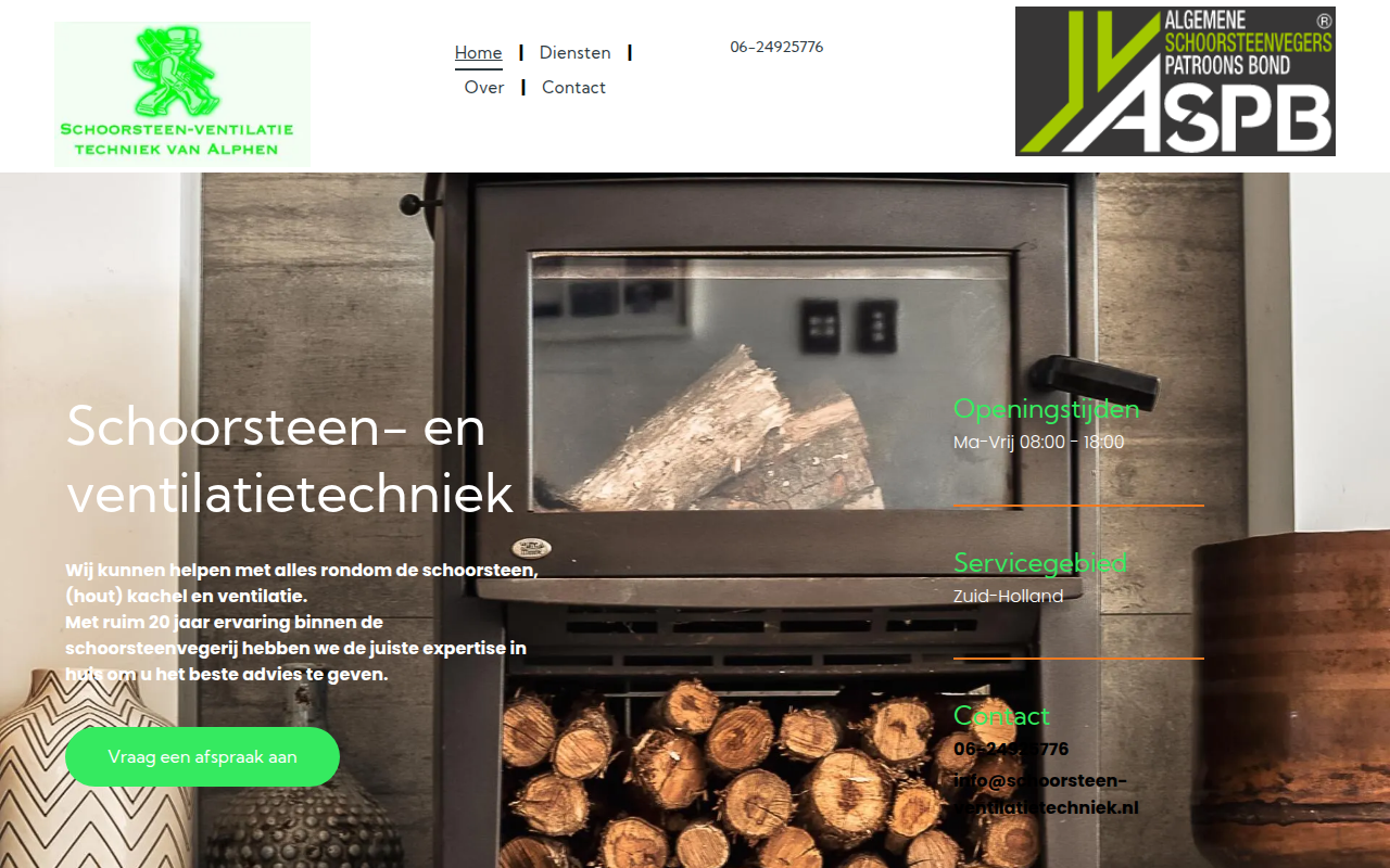 Screenshot van schoorsteen-ventilatietechniek.nl