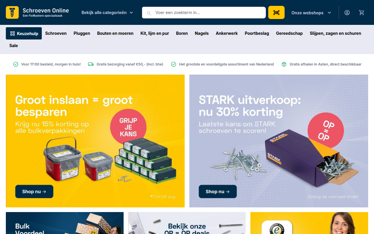 Screenshot van schroeven-online.nl