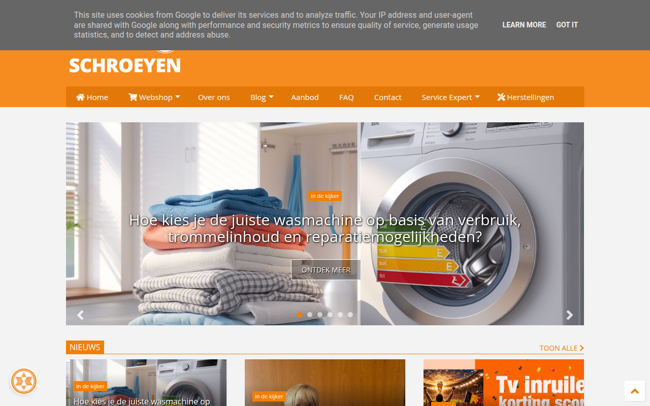 Screenshot van schroeyen.be