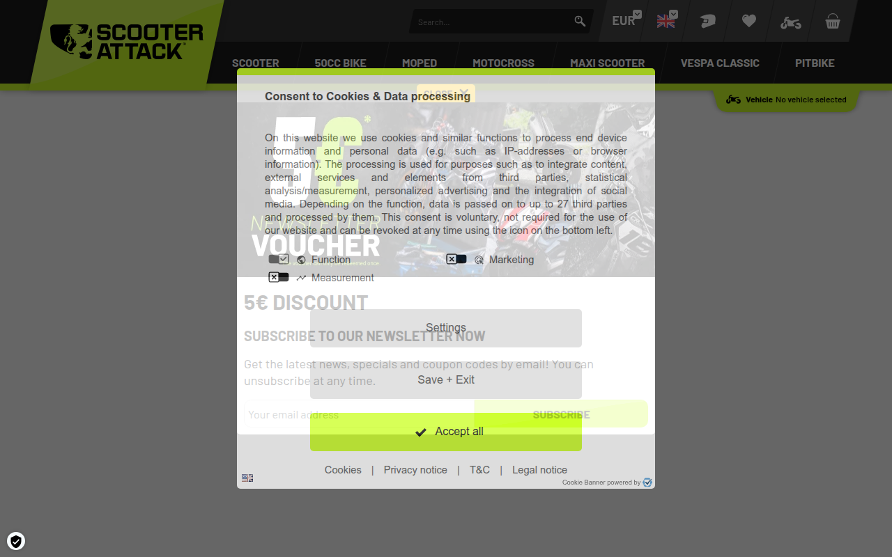 Screenshot van scooter-attack.com