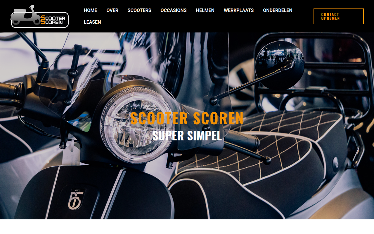 Screenshot van scooterscoren.nl