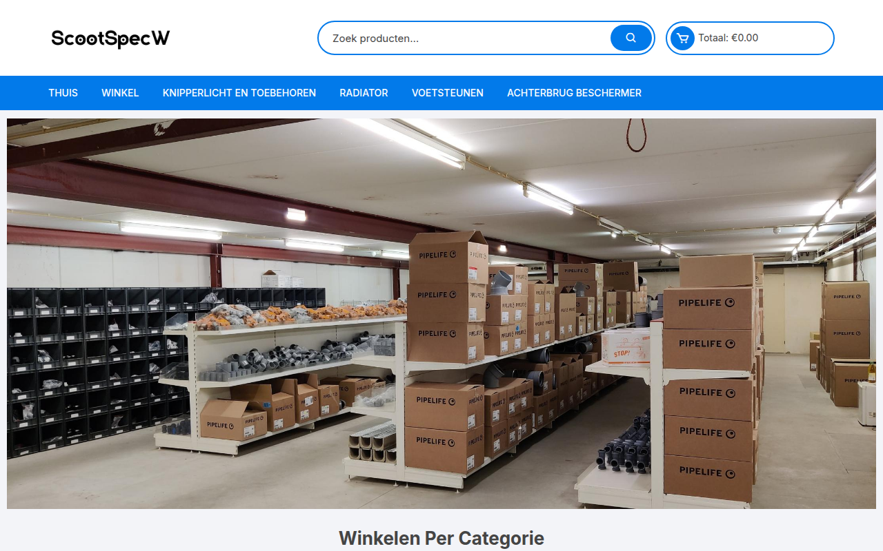 Screenshot van scooterspecialistwebshop.com