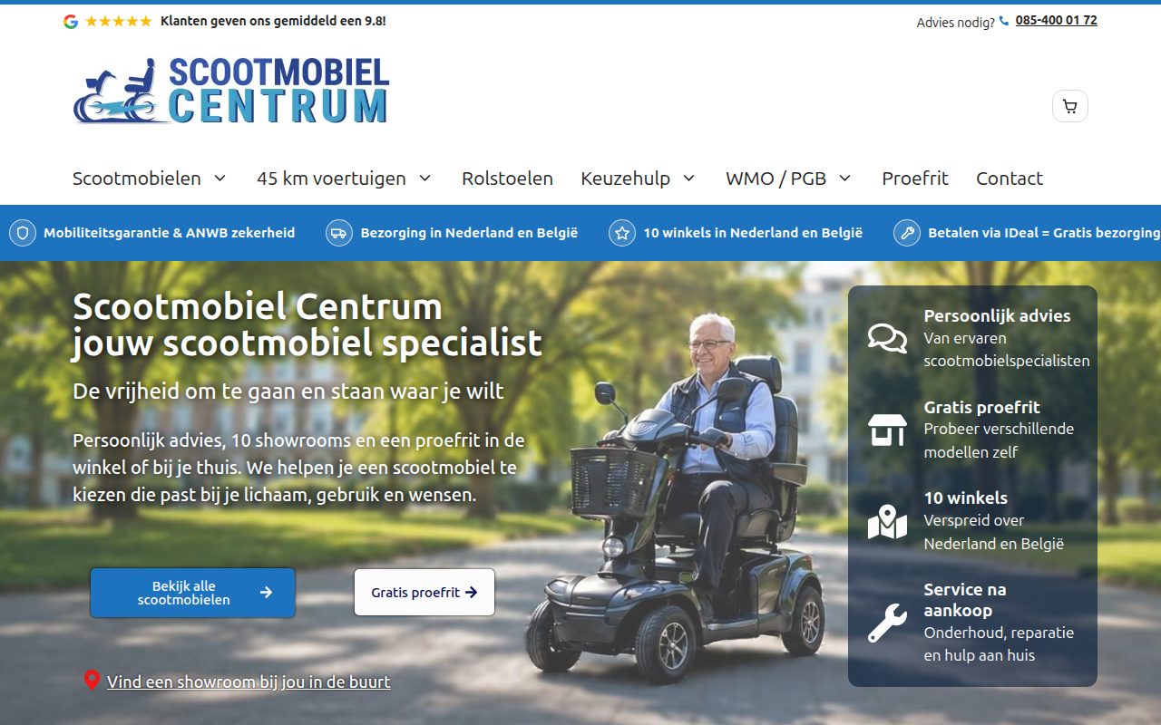 Screenshot van scootmobielcentrum.com