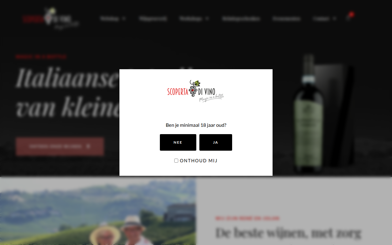 Screenshot van Scopertadivino