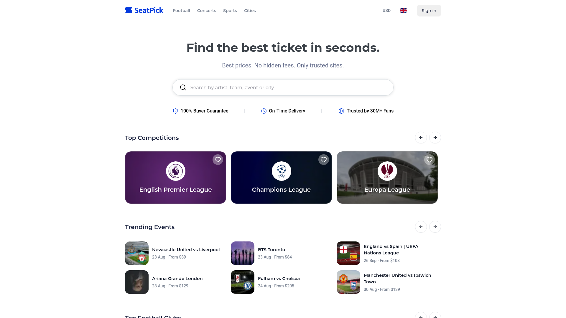 Screenshot van seatpick.com