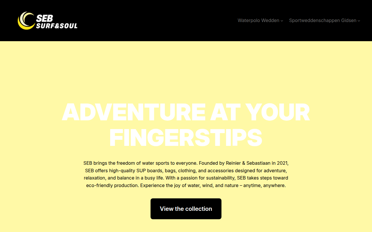 Screenshot van sebwatersports.com
