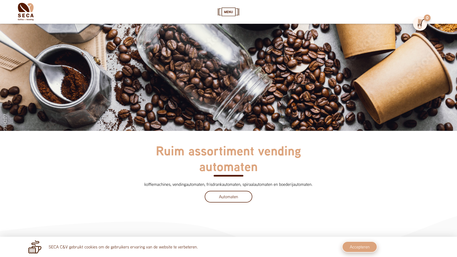 Screenshot van secacv.nl
