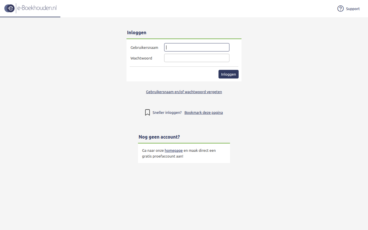 Screenshot van secure.e-boekhouden.nl