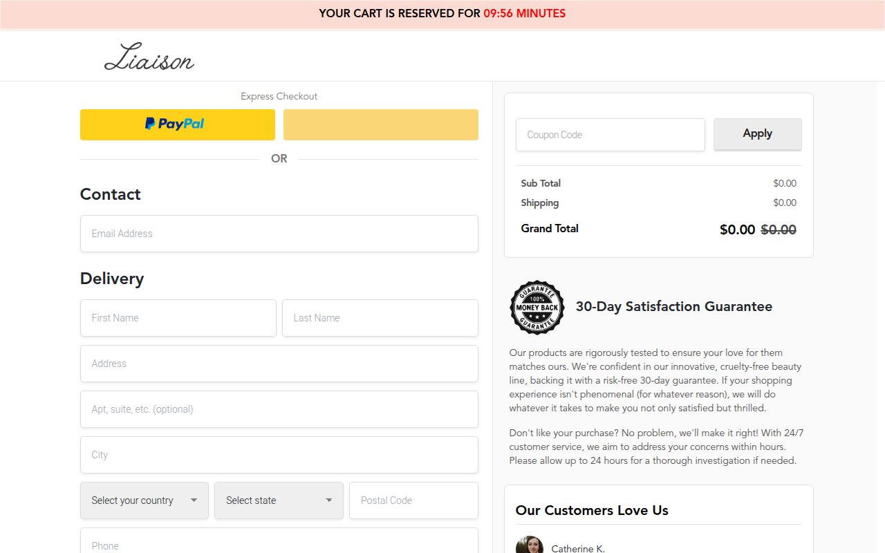 Screenshot van secure.herliaison.com