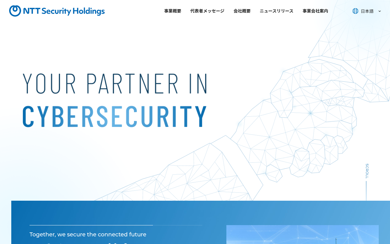 Screenshot van security.ntt